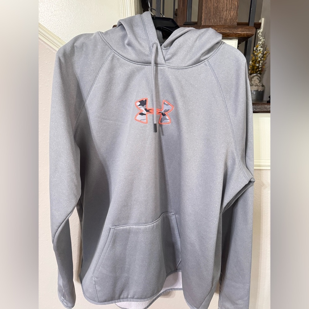 Under Armour Light Gray Hoodie with Logo